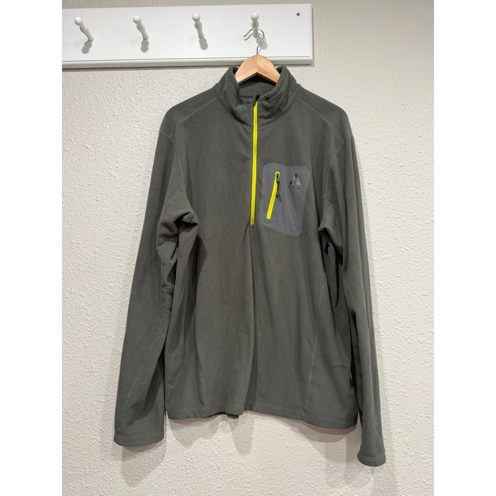 Eddie Bauer First Ascent XL Tall Fleece 1/4 Zip Pullover Gray Gorpcore Hiking